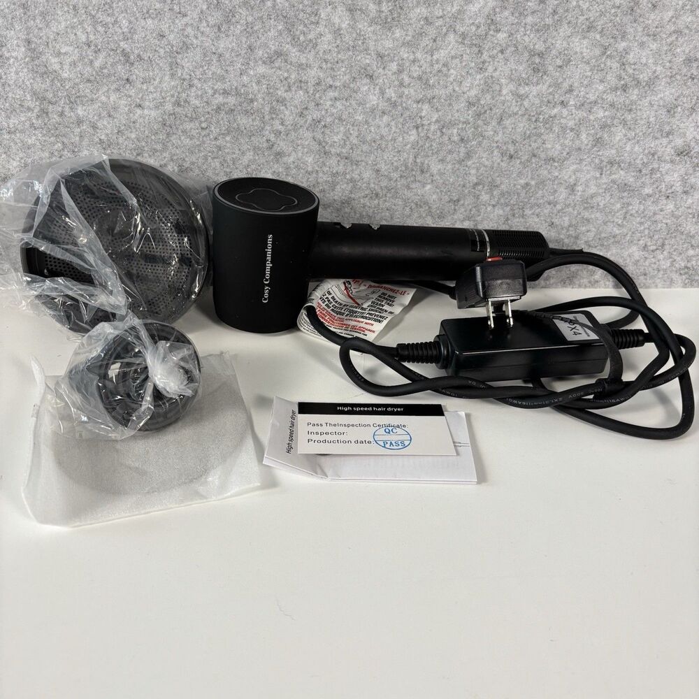 Cosy Companions High Speed Brushless Ionic Hair Dryer w/ Attachments | ZCY883
